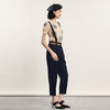谜底背带裤女士2024夏季新品复古文艺风休闲宽松九分裤242MK0673 商品缩略图1