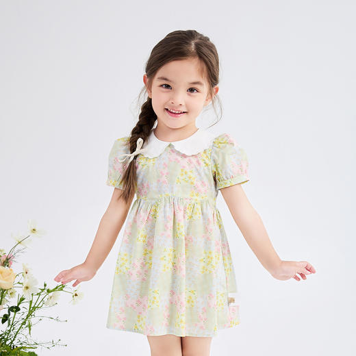 笛莎Deesha 女童连衣裙2024年新款连衣裙 商品图0