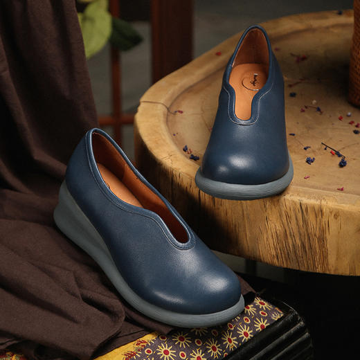 重置复古牛皮厚底鞋 |杨丽萍老师同款 | 超软舒适爆款鞋子 商品图3