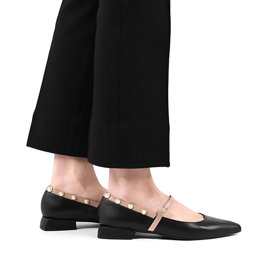 #断码特价37码#西班牙原产优雅舒适经典MaryJane玛丽珍款女款船鞋5704黑色 商品图11