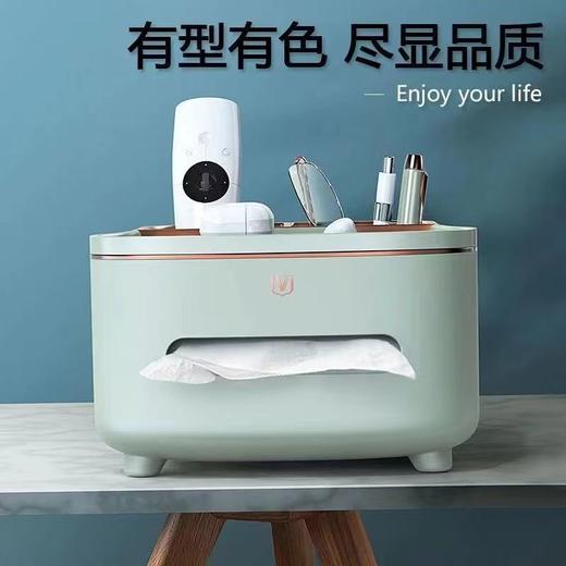 客厅纸巾盒高档轻奢抽纸盒家用卧室创意可爱多功能遥控器收纳盒 商品图1