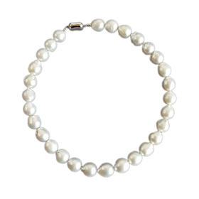 【天然正品】天然精品约11.8-15.1MM巴洛克澳白海水珍珠项链42CM 100324NJS02