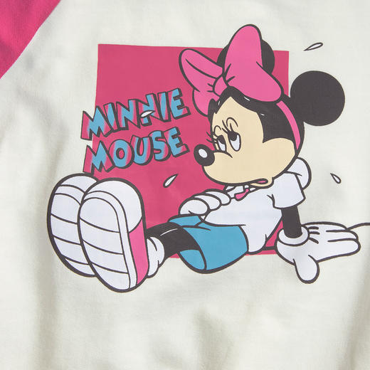 【米妮拼色插肩袖】24春款女童套装粉色系运动休闲卫衣卫裤套装ZD1DT016 商品图5