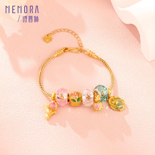 等一朵花开 铃兰-心有铃犀 黄金足金挂坠吊坠女款转运珠MEMORA诗普琳HP653801 商品图4