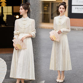 新中式国风，改良气质盘扣两件套HR-LMJY8853