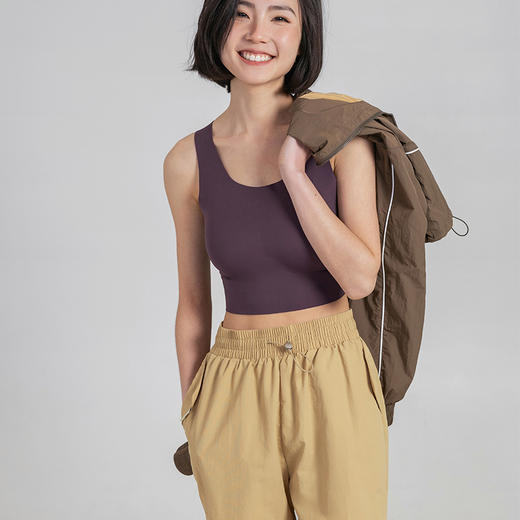 【裸感面料】点胶贴合一片式固定胸垫背心 带透气孔 六色无痕内衣 商品图3