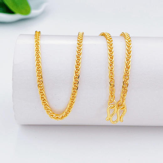 【限时克减150元】足金999.9 方肖邦链项链(XL00013-18)补差价）补差价）预售产品下单后不退款不退货不换货不补差价 商品图1