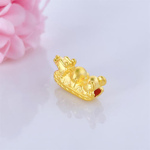 【限时7.5折】【定价黄金】足金 #三合生肖 #儿童/宝宝 无氰5D空心龙鼠猴三合龙舟手串挂件(CWW00040)（预售产品下单后不退款不退货不换货不补差价） 商品图2