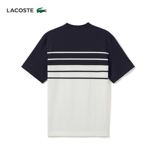 Lacoste法国鳄鱼男装新款宽窄条纹短袖T恤TH8130-10 商品图1