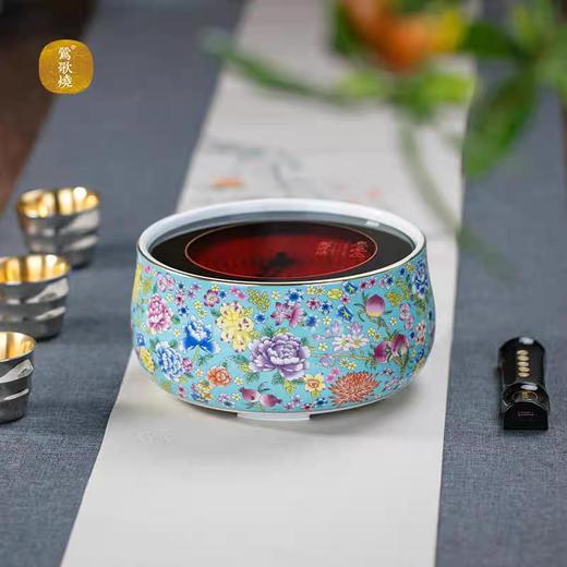 莺歌烧 万花竞春电陶炉家用煮茶茶炉泡茶煮茶器 商品图3
