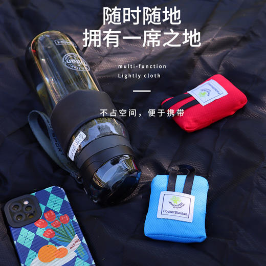 户外【超薄口袋野餐垫】防水防沙 超轻折叠便携防潮垫 海边沙滩垫地垫毯席子 国庆出游野营露营 商品图2