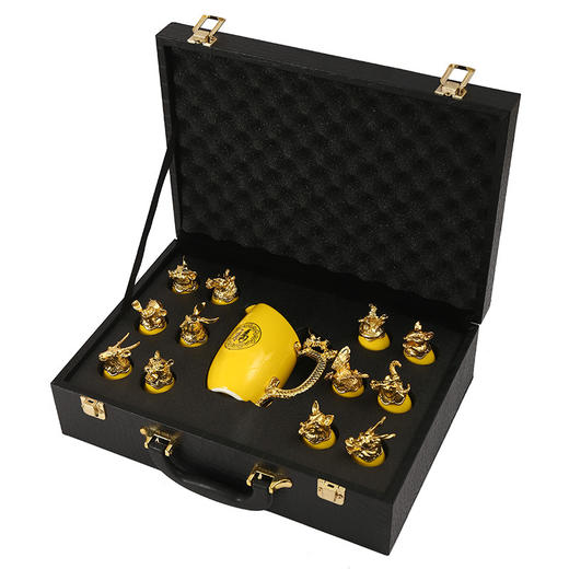 新中式十二生肖白酒杯酒具套装陶瓷小酒杯礼盒白酒分酒器烈酒杯子 商品图0