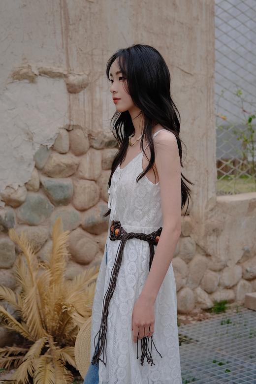 【门店同款】ENJOY春季松驰美学-蕾丝镂空吊带裙 157048715 商品图0