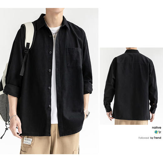 素色全棉 4色休闲百搭衬衫 商品图2