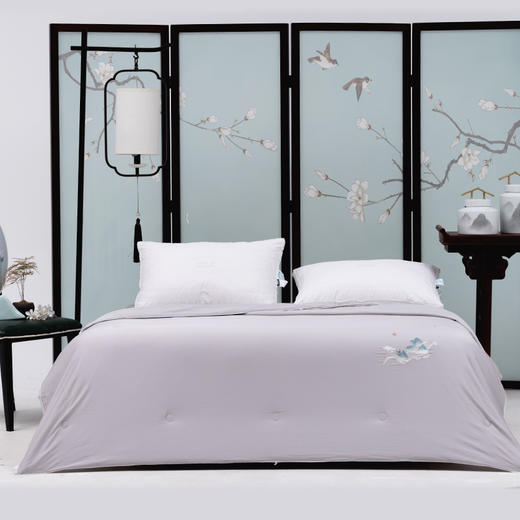 多喜爱 传奇丝路水洗蚕丝夏被（蜀葵粉/雾山灰）cs 商品图0