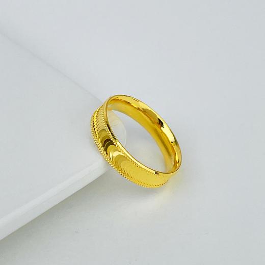【限时克减150元】足金999.9 #小红书 亮镜金鱼鳞戒空心固口圈戒猫眼圈戒（面宽约3.5-4mm）(AF060JZ00013)（预售产品下单后不退款不退货不换货不补差价 商品图2