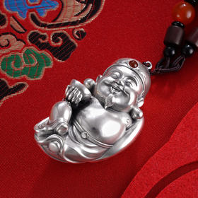 子佩集S999银【财神到】手把件【BX0280737】纯银2403