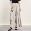 谜底宽松阔腿裤女2024年夏季新品通勤风造型感高腰长裤242MK0551 商品缩略图0