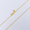 【限时克减150元】足金999 (足金999字印)5G黄金心尾款抽拉调节方肖邦链项链（尺寸50CM）(5GXL00072-06)（预售产品下单后不退款不退货不换货不补差价） 商品缩略图0