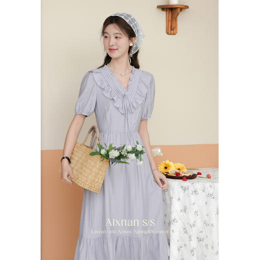 【65折秒杀】鹿向南《夏日画廊》法式温柔连衣裙夏季L35216 商品图1