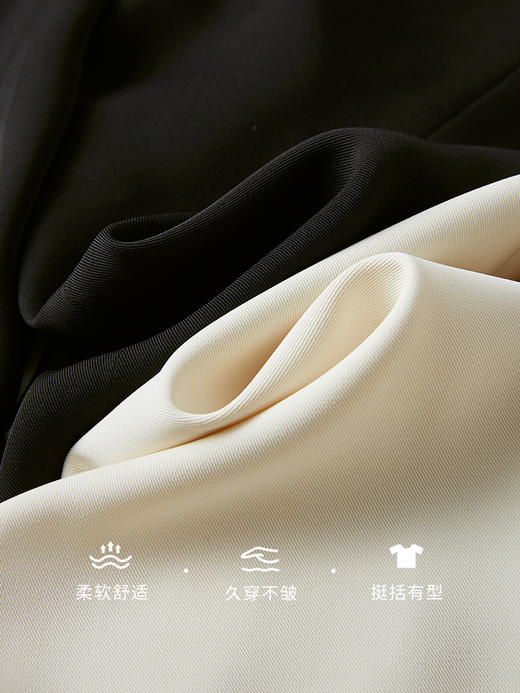 【专属特价】熙世界薄款窄版阔腿裤女2025秋夏款高腰垂感直筒长裤西装拖地裤 商品图4