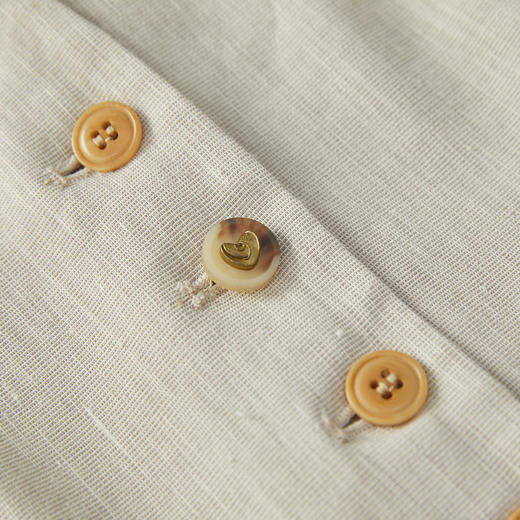 谜底短款马甲女士2024年夏新品复古风V领无袖上衣配丝巾242MM0552 商品图3