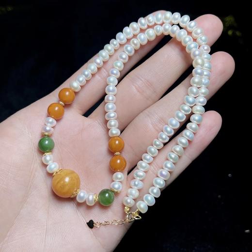 蜜蜡项链-老蜡圆珠约13mm 商品图0