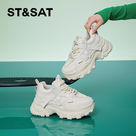 星期六潮酷撞色厚底老爹鞋SSC1112713 商品图1