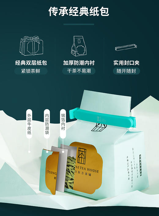 卢正浩明前一级碧螺春绿茶茶叶纸包150克绿茶茶叶 商品图2