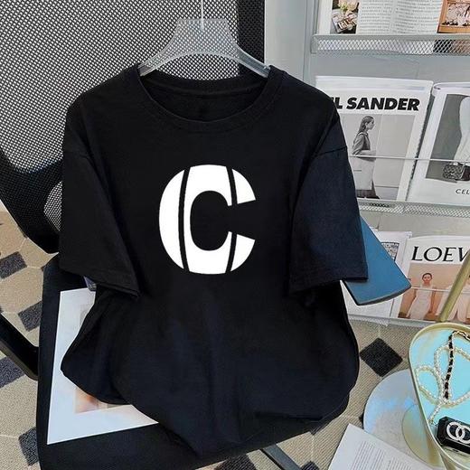 【热卖中！69.9/两件任选】2024新款纯棉彩色成人女t恤宽松正肩短袖印花打底衫半袖学生女装T恤，印花图案设计，宽松舒适的版型，更符合现代女性的时尚品位。 商品图5