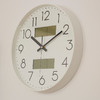 静音挂钟附液晶 泰瑟 30SW 白色 商品缩略图1