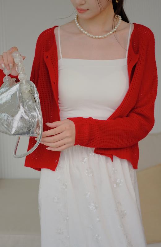 【门店同款】ENJOY春季松驰美学-镂空针织开衫 156997177 商品图2