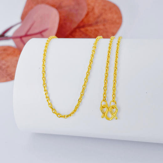 【限时克减150元】足金999.9 十字链项链(XL00042-05)补差价）预售产品下单后不退款不退货不换货不补差价 商品图1