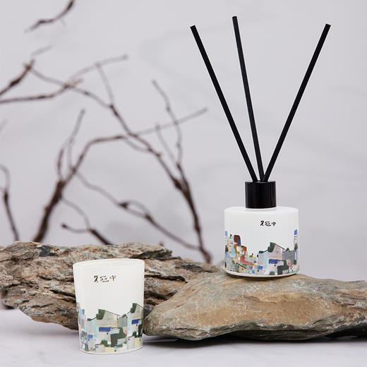 吴冠中 香氛蜡烛 礼盒套装柑橘调 蜡烛散香器套装-都市之恋 送礼 送朋友 节庆礼物 商品图0