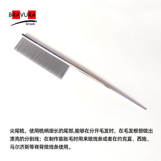 宠物尖尾梳H04狗狗扎小辫分界梳猫咪梳辫子挑毛梳造型面梳 商品图1