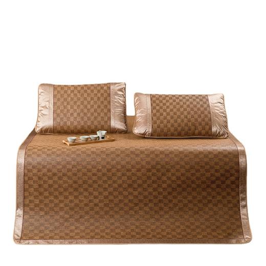 【品牌直发】【夏日清凉来袭】夏季凉席藤席三件套双人床可折叠学生宿舍空调席子冰丝席，席面光滑吸汗透气，易存放可折叠收纳方便。 商品图9