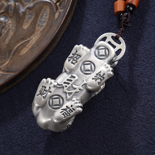 子佩集S999银【招财纳福】手把件【SBJ348】貔貅纯银2403 商品图4
