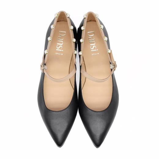 #断码特价37码#西班牙原产优雅舒适经典MaryJane玛丽珍款女款船鞋5704黑色 商品图5