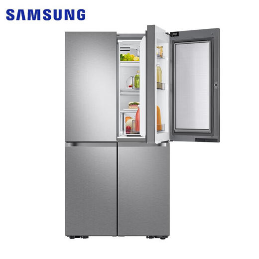 三星（SAMSUNG）RF65A93T0SR/SC 647L无霜风冷智能变频金属匀冷保湿三循环四开门电冰箱 一级能效 钨钢银 企业业务 商品图2