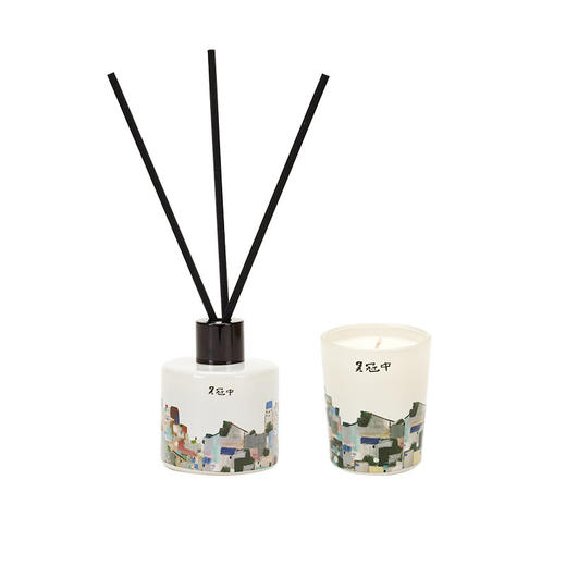 吴冠中 香氛蜡烛 礼盒套装柑橘调 蜡烛散香器套装-都市之恋 送礼 送朋友 节庆礼物 商品图4