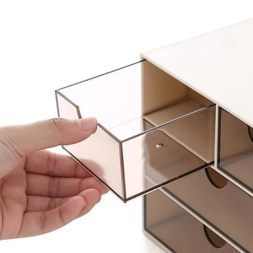 良品抽屉式收纳盒压克力文具饰品整理储物盒零件盒办公室小物品柜 商品图3