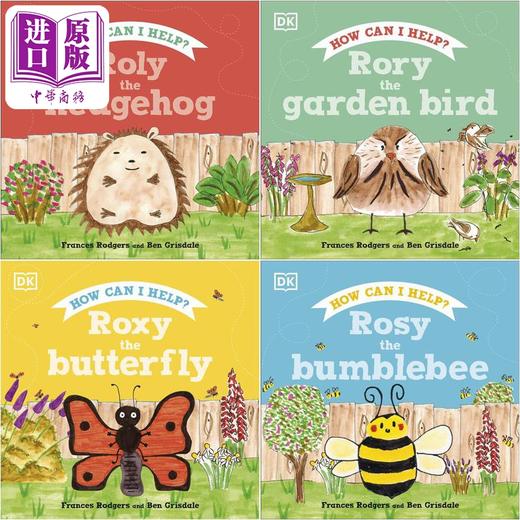【中商原版】DK绘本4册 英文原版 儿童动物科普故事绘本 知识百科图画书 精装进口 黄蜂罗茜 护林鸟罗里 蝴蝶罗西 刺猬罗利 商品图0