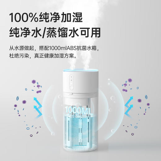 【小家电】几素桌面加湿器蓄电款I大雾0积水Humidifier Life9 HF 商品图1