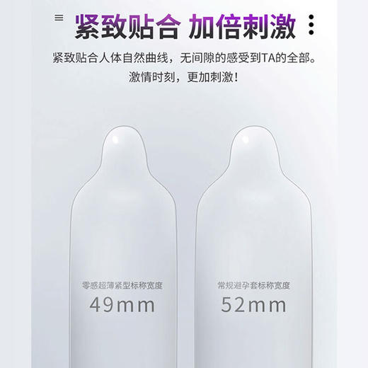 杰士邦零感超薄紧玻尿酸型紧致贴合49mm小号安全套 商品图3