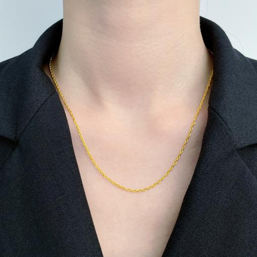 【限时克减150元】足金999.9 绞丝链项链(XL00010-07)补差价）补差价）预售产品下单后不退款不退货不换货不补差价 商品图2