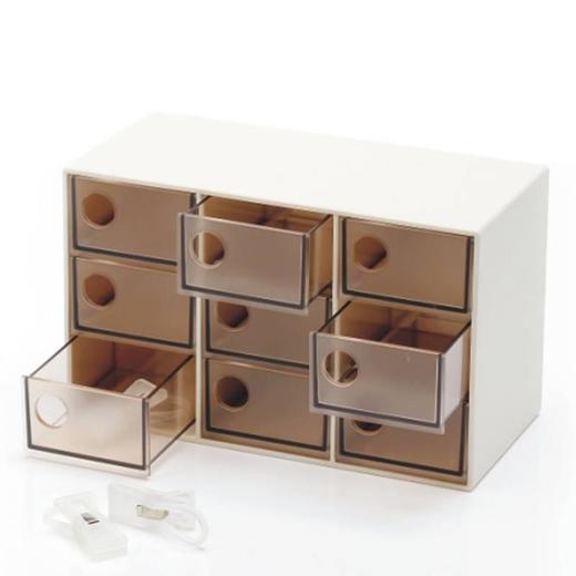 良品抽屉式收纳盒压克力文具饰品整理储物盒零件盒办公室小物品柜 商品图2