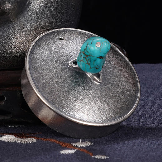 子佩集S999银+崖柏【仙鹿如意】小茶壶摆件【TG0012】2403 商品图6