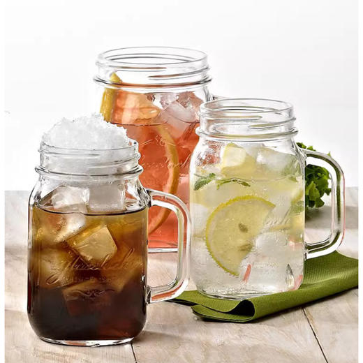 Glasslock进口玻璃早餐水杯密封带盖保鲜罐带把手750ML 商品图2