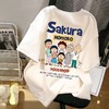 【热卖中！59.9/三件任选】短袖t恤情侣遮肉宽松气质成人t恤外贸港风表情冰丝半袖女夏短袖T恤男，宽松版型，随心搭配。-ry 商品缩略图5