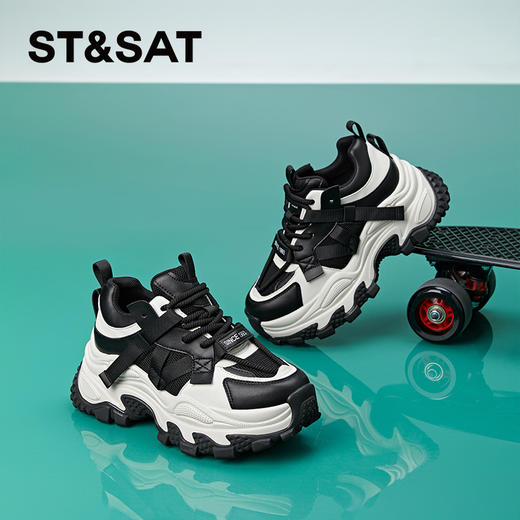 星期六潮酷撞色厚底老爹鞋SSC1112713 商品图4